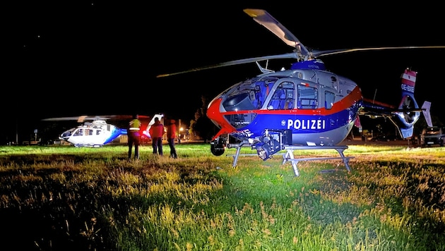 In einer aufwendigen Rettungsaktion wurde der 49-Jährige in der Nacht auf Montag mit einem Rettungshubschrauber geborgen und ins Tal gebracht. (Bild: LPD Salzburg)