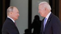 Wladimir Putin und Joe Biden (Bild: AP)