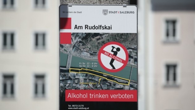 Der Rudolfskai soll sein Image als Partymeile ablegen. Schon jetzt gilt ein Alkoholverbot. (Bild: Tröster Andreas)