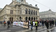 Die Demonstration „Schüler_Innen gegen Abschiebungen“ fand am 6. Februar in Wien statt. (Bild: APA/HERBERT NEUBAUER)