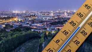 Noch nie ist das Thermometer in Wien so selten unter die 20-Grad-Marke gesunken wie in diesem Juli. (Bild: stock.adobe.com, Krone KREATIV)