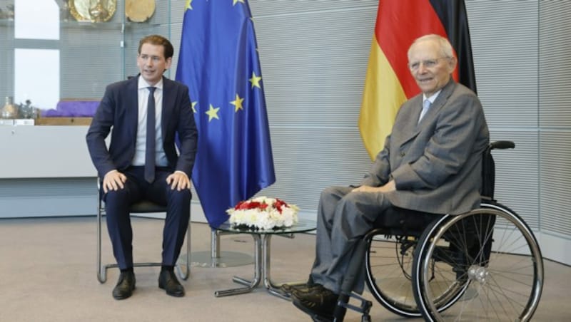 Bundeskanzler Kurz traf sich in Berlin mit Bundestagspräsidenten Wolfgang Schäuble. (Bild: BUNDESKANZLERAMT/DRAGAN TATIC)