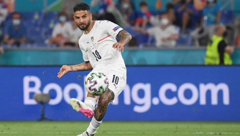 Lorenzo Insigne traf beim 3:0-Sieg seiner Italiener beim Auftaktspiel gegen die Türkei zum Endstand (Bild: Copyright 2021 The Associated Press. All rights reserved)