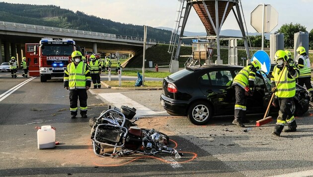 Verkehrsunfall in Kobenz (Bild: Thomas Zeiler)