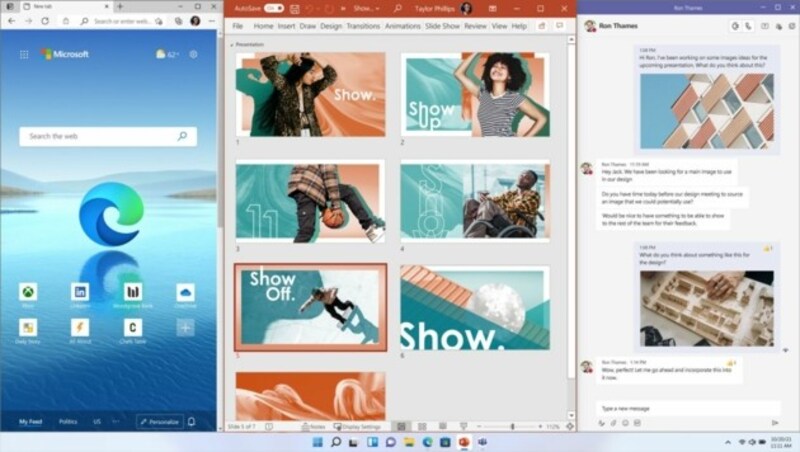 Eine Programmgruppe wie diese kann man in Windows 11 auf Knopfdruck im zuletzt verwendeten Zustand wieder aufrufen. (Bild: Microsoft)