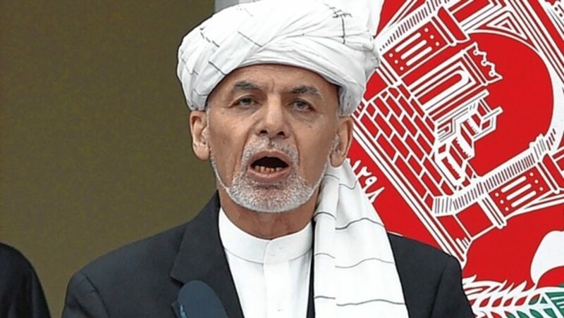 Nur noch Präsident auf Zeit: Ashraf Ghani war bei den Übergabeverhandlungen an die Taliban gar nicht mehr dabei. (Bild: AFP)