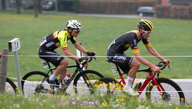 Der Tiroler Markus Wildauer (l.) vom Team Vorarlberg fuhr auf einen hervorragenden 10. Platz. (Bild: Reinhard Eisenbauer)