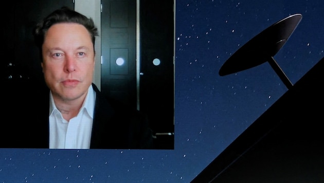 Elon Musk bei seiner Keynote-Videorede am MWC 2021 (Bild: AFP)