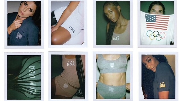 Kim Kardashian gab bekannt, dass sie und ihre Marke Skims die Wäsche für das US-Olympia-Team entworfen haben. (Bild: instagram.com/skims)