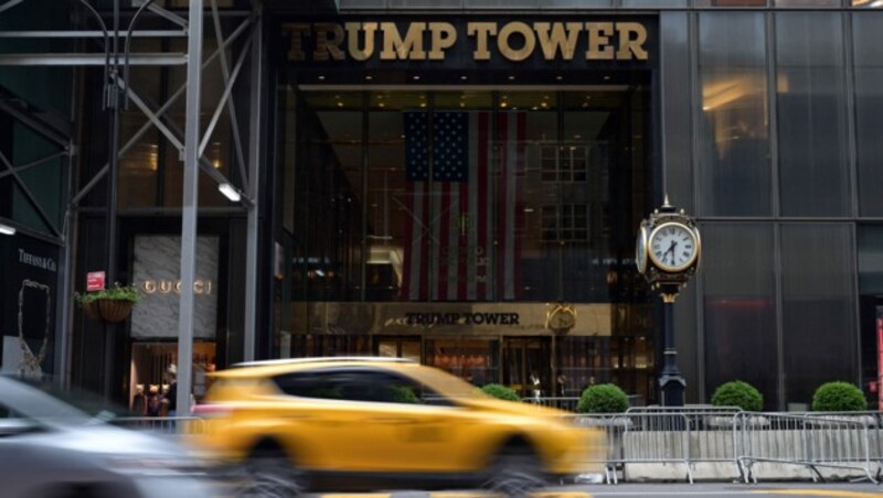 Der Trump Tower in Manhattan ist wohl die berühmteste Immobilie im Besitz des Ex-Präsidenten. (Bild: APA/AFP/Ed JONES)