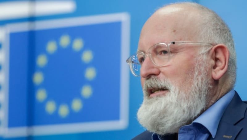 EU-Vizekommissionspräsident Frans Timmermans wollte nicht mit dem slowenischen Regierungschef auf einem Foto sein. (Bild: APA/AFP/POOL/Stephanie LECOCQ)