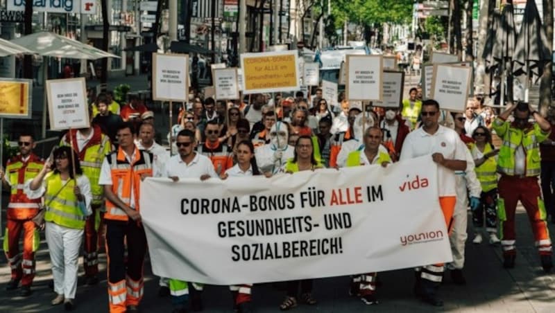 Proteste des Gesundheitspersonals (Archivbild) (Bild: Cardes Production)