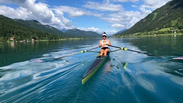 Gold-Hoffnung Magda Lobnig trainierte zuletzt am Weißensee. (Bild: ZVG)