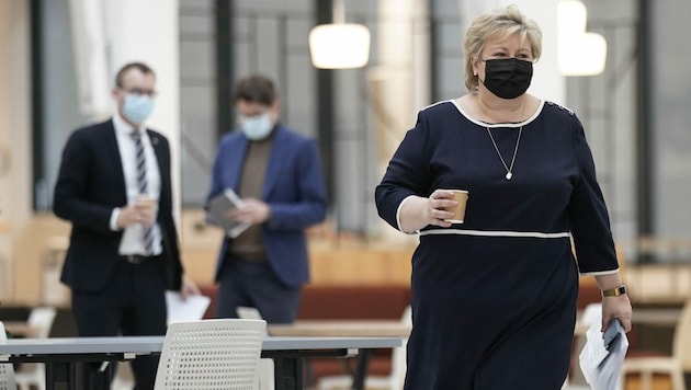 Die geplanten Lockerungen in Norwegen werden verschoben, wie Premierministerin Erna Solberg verkündete. (Bild: AFP/Stian Lysberg Solum / NTB)