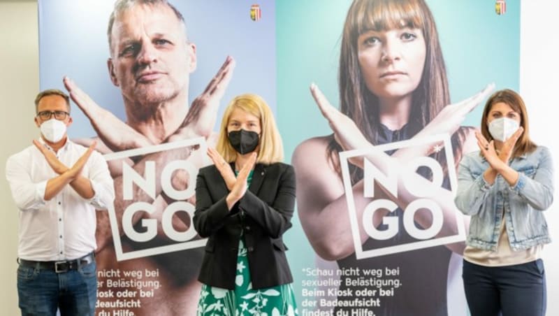 Vor einem Monat startete in Oberösterreich die Kampagne „NO GO“ gegen sexuelle Belästigungen in Schwimmbädern. (Bild: FOTOKERSCHI.AT / KERSCHBAUMMAYR)