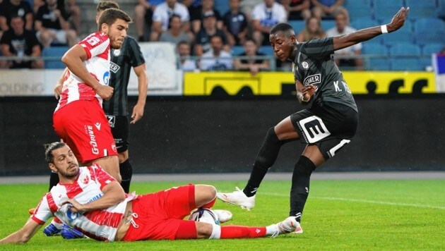Kelvin Yeboah (r.) brennt aufs Duell mit Udinese (Bild: Pail Sepp)