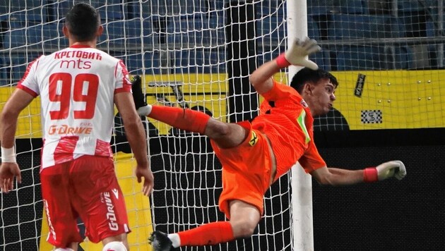 Sturms U19-Team-Torhüter Luka Maric erwischte gegen Roter Stern einen Sterntag. (Bild: Pail Sepp)