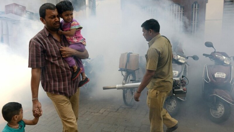 Schutzmaßnahmen gegen das Zika-Virus im Jahr 2016 in Indien (Bild: AFP)