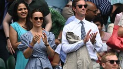 Pippa Middleton und Ehemann James Matthews hatten einen unterhaltsamen, Baby-freien Nachmittag in Wimbledon. (Bild: TOBY MELVILLE / REUTERS / picturedesk.com)