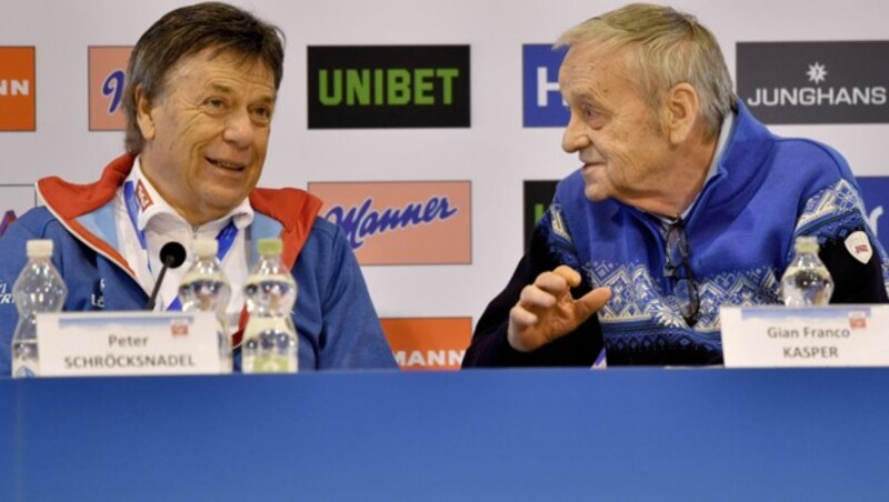 Peter Schröcksnadel und Gian Franco Kasper (Bild: APA/BARBARA GINDL)