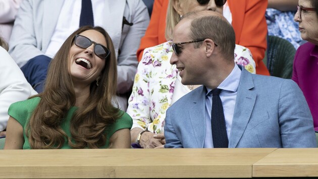 Prinz William brachte Herzogin Kate im Wimbledon zum Lachen. (Bild: ©2021 Stephen Lock / i-Images/ Viennareport)