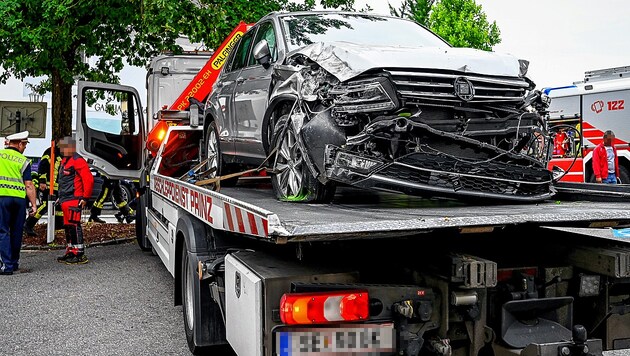 Der SUV des 86-jährigen Unfalllenkers (Bild: Alexander Schwarzl)