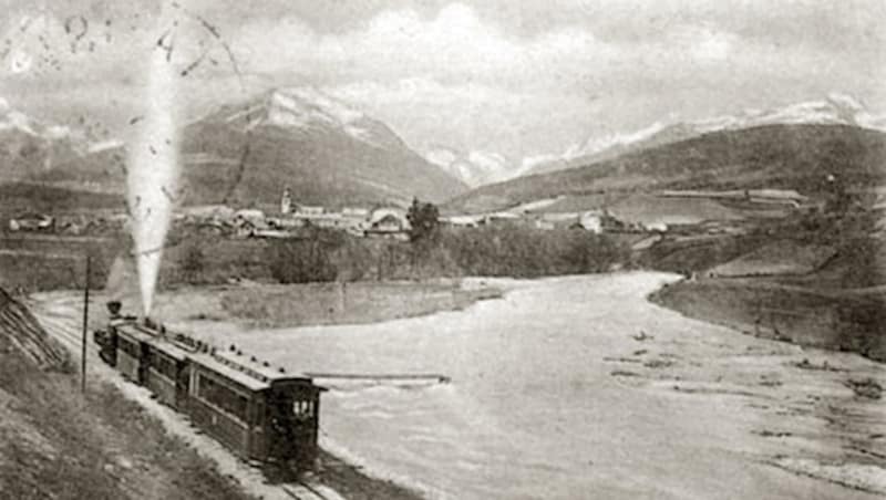 Die Murtalbahn bei Tamsweg, etwa im Jahr 1899. (Bild: Foto/Archiv Holitzky )