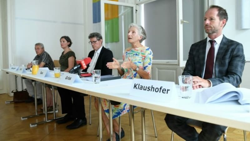 Ernst Berger, Hedwig Wölfl, Helmut Sax, Irmgard Griss und Reinhard Klaushofer (v.l.n.r) (Bild: APA/HELMUT FOHRINGER)