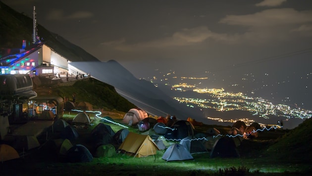 Beim mittlerweile 18. Nordkette Wetterleuchten Festival soll die tolle Musik trotz des spektakulären Bergpanoramas mit Blick auf Innsbruck nicht zur Nebensache werden. (Bild: wetterleuchten)