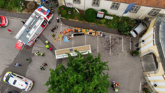 Der Schauplatz des tragischen Unfalls in St. Florian (Bild: Kerschbaummayr Werner)