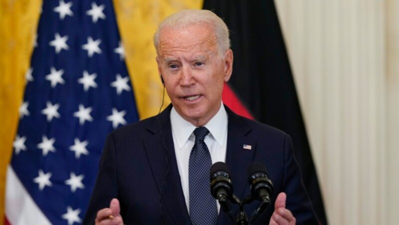 US-Präsident Joe Biden hält bislang am harten China-Kurs seines Vorgängers Donald Trump fest. (Bild: AP)