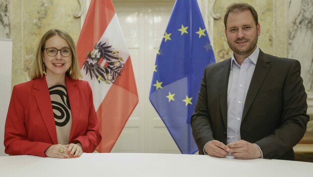 Ministerin Schramböck sprach mit Sagartz über Investitionen (Bild: ÖVP)