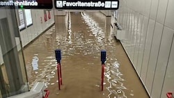 Die Wiener U-Bahnstation Neulaa wurde geflutet. (Bild: zVg)