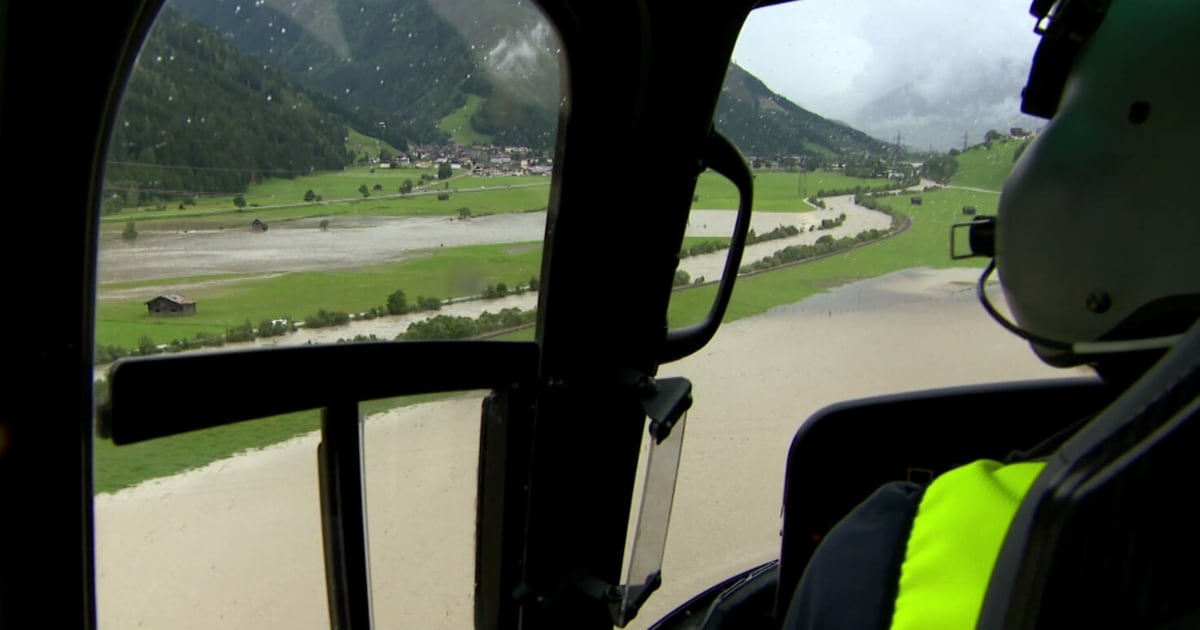 18.07.2021 - Heli-Video: So dramatisch ist die Lage in Mittersill (Pinzgauer Lokalbahn)