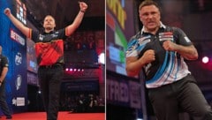 Dimitri Van den Bergh (li.), Gerwyn Price (Bild: Lawrence Lustig/PDC)