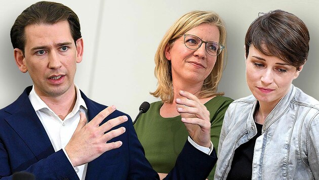 Der türkis-grüne Streit um das Thema Klimaschutz geht vorerst munter weiter. (Bild: APA, Krone KREATIV)