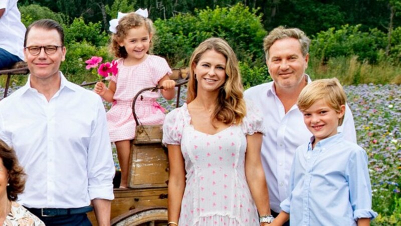 Prinz Daniel, Prinzessin Adrienne, Prinzessin Madeleine, Chris O‘Neill und Prinz Nicolas (Bild: Foto: Jonas Ekströmer, Kungl. Hovstaterna )