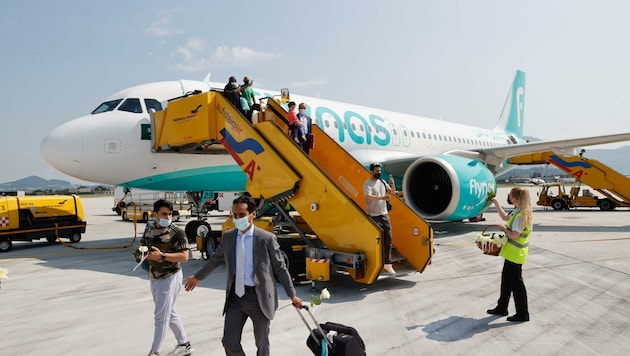 76 Passagiere brachte der Airbus A320 neo nach Salzburg (Bild: Tschepp Markus)