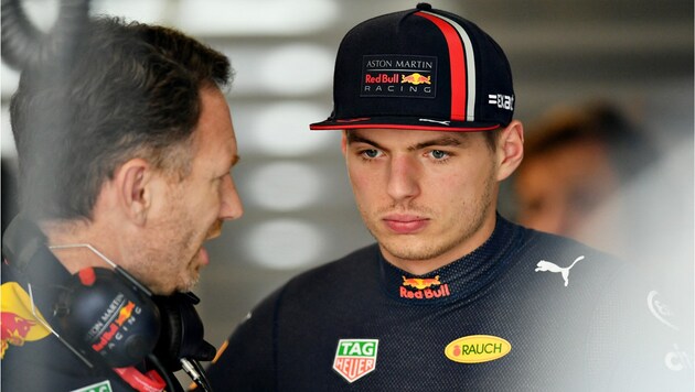 Christian Horner (li.) und Max Verstappen (re.) (Bild: 2019 Getty Images)