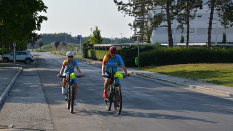 Samstagfrüh radelte man in Oberwart los. (Bild: Charlotte Titz)