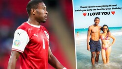 David Alaba mit Mama Gina am Strand (re.) und im ÖFB-Team-Trikot (Bild: GEPA pictures)