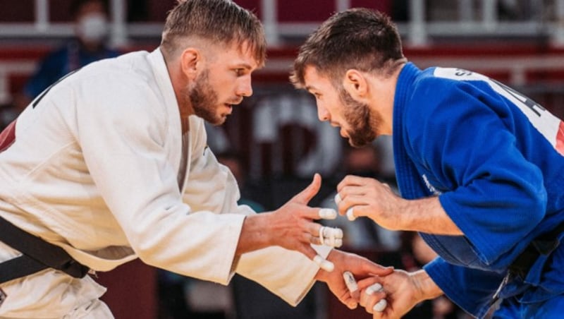 Dominic Ressel (GER) und Shamil Borchashvili (AUT). (Bild: GEPA )