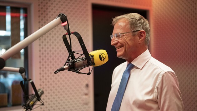 ÖVP-Landeshauptmann Thomas Stelzer machten die Podcast-Aufzeichnungen viel Spaß. Im Interview gibt der 54-Jährige auch sehr viel Einblick in Privates. (Bild: ZVG)