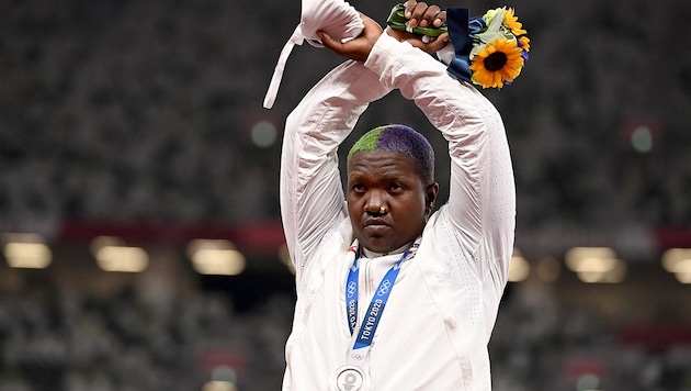 Raven Saunders (Bild: APA/AFP/Ina FASSBENDER)