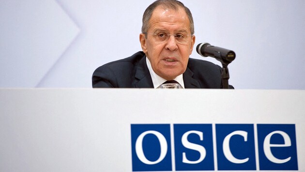Russland (im Bild Außenminister Sergej Lawrow) im Clinch mit der OSZE (Bild: APA/AFP/VLADIMIR SIMICEK)