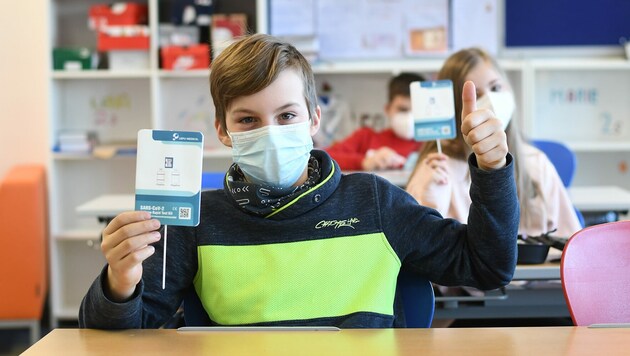 Gelten die Schultestungen für unter 15-Jährige anstelle des 2-G-Nachweises auch in Wien? (Bild: Pressefoto Scharinger © Johanna Schlosser)