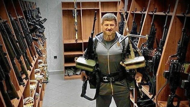 Stets martialisch: Ramsan Kadyrow, einer der engsten Verbündeten Putins (Bild: privat/telegram)