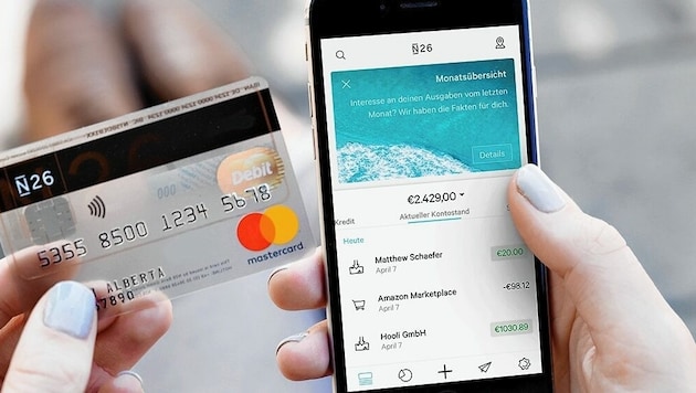 Die Direktbank N26 vermarktet sich als Smartphone-Bank und gilt als wertvollstes Start-up Deutschlands. (Bild: N26 GmbH / OTS)
