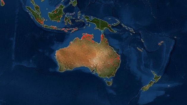 Die Feuer in Australien sind mittlerweile unter Kontrolle. (Bild: NASA)