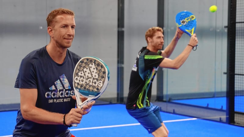 Janko spielt seit Jahren Padel, hier an der Siete von Christoph Krenn. (Bild: Zwefo)